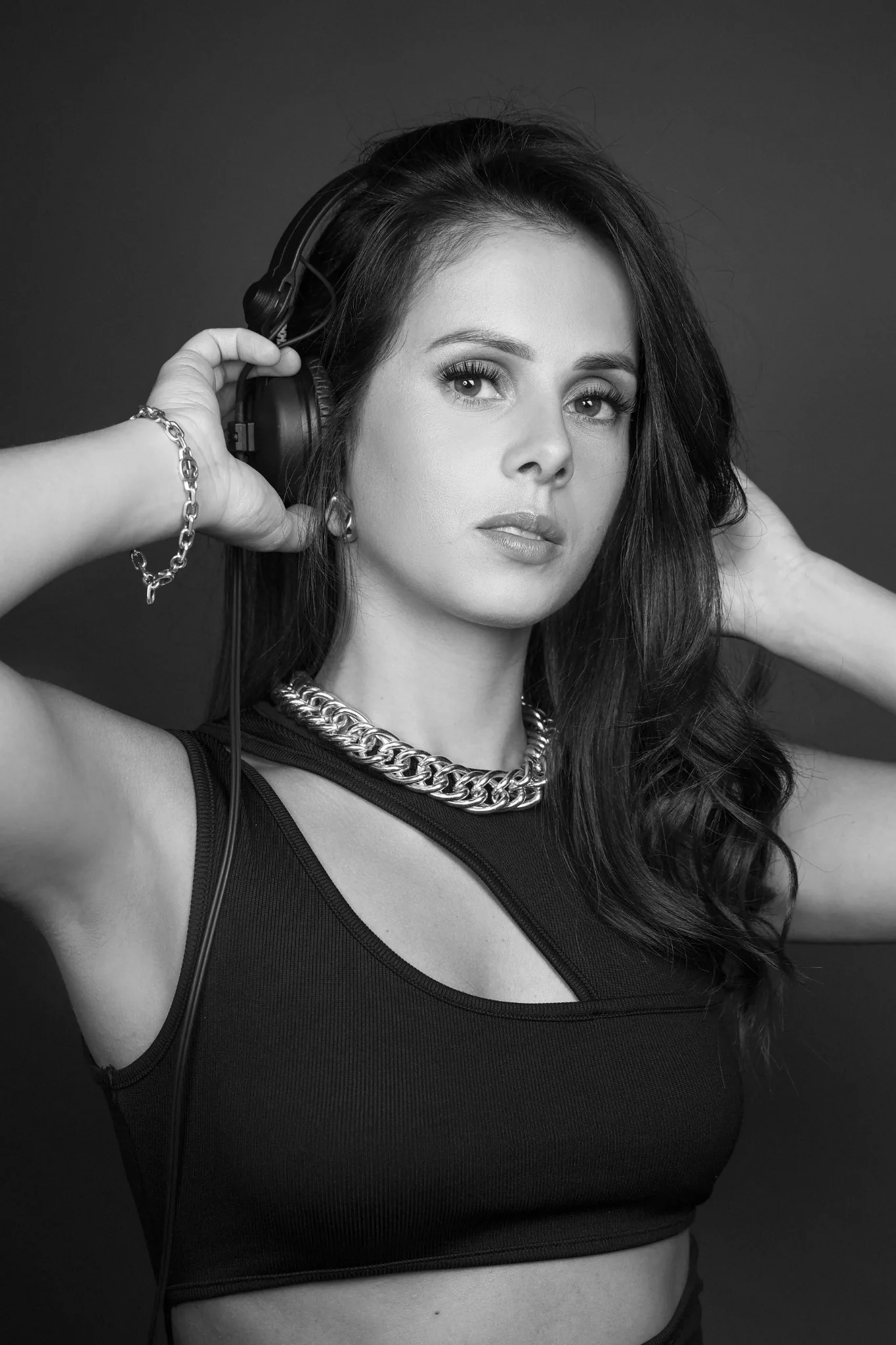 Chiara Meloni black and white